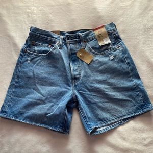 Levi’s 501 high rise midi shorts
